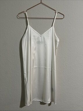 Azazie White Satin Slip Chemise